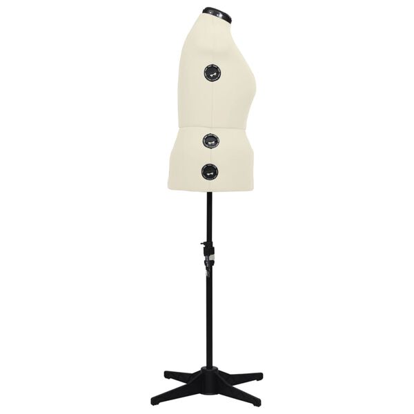 vidaXL Κούκλα Ραπτικής Ρυθμιζόμενη Γυναικεία Κρεμ L Μέγεθος 44-50