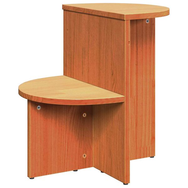 vidaXL Τραπεζάκι Πλευράς Καφέ κεριού 50 x 40 x 50 εκ Μασίφ ξύλο πεύκου