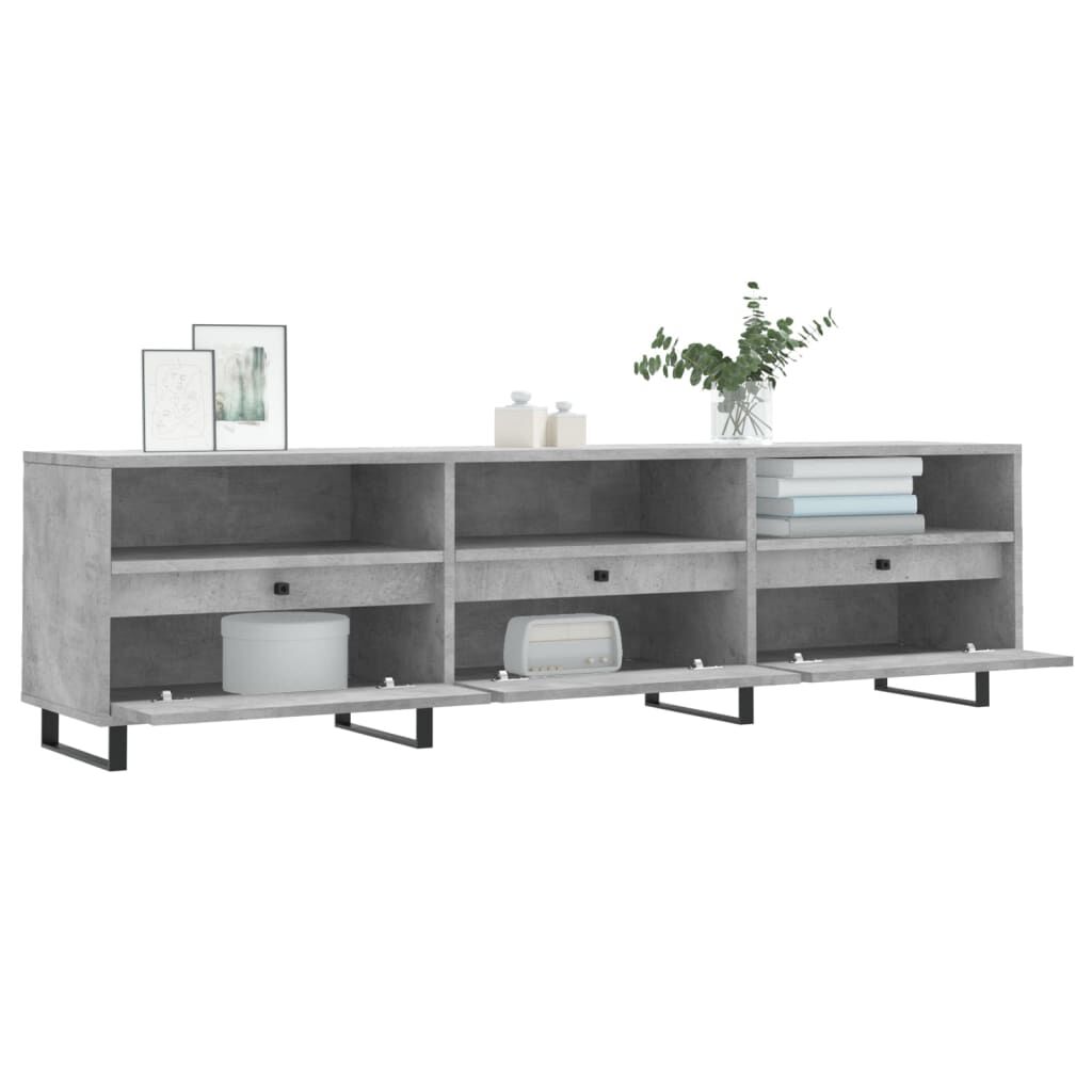 vidaXL Έπιπλο Τηλεόρασης Γκρι Σκυρ. 150x30x44,5 εκ. Επεξ. Ξύλο