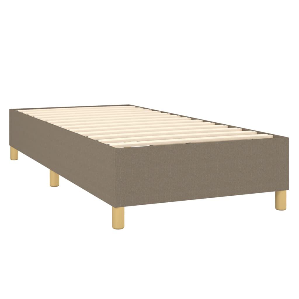 vidaXL Σκελετός Κρεβατιού Χωρίς Στρώμα Taupe 90x200 εκ. Υφασμάτινο