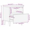 vidaXL Κομοδίνο καφέ μελί 40 x 33 x 46 εκ. Μασίφ ξύλο μάνγκο