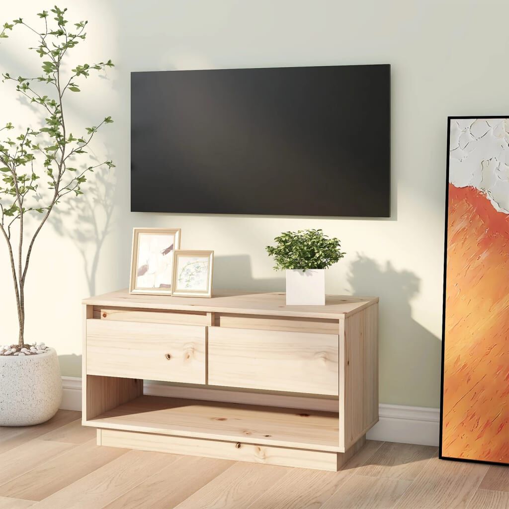 vidaXL Έπιπλο Τηλεόρασης 74 x 34 x 40 εκ. από Μασίφ Ξύλο Πεύκου