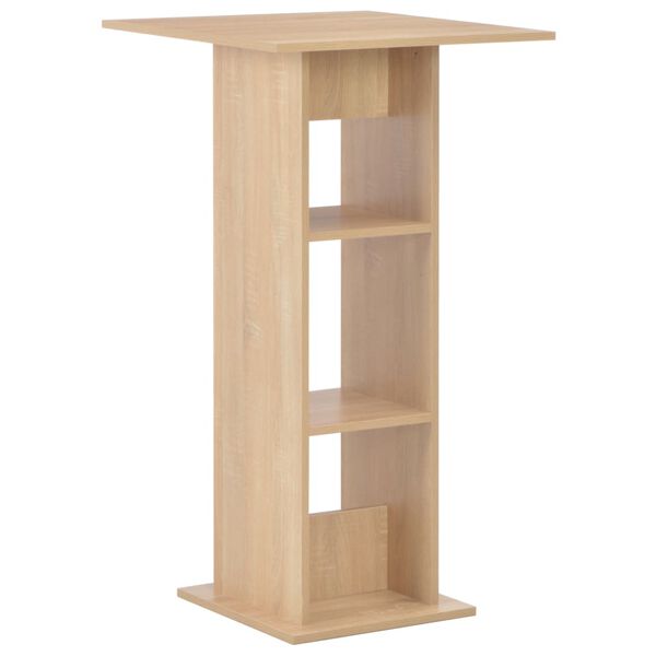 vidaXL Τραπέζι Μπαρ Χρώμα Δρυός 60 x 60 x 110 εκ.