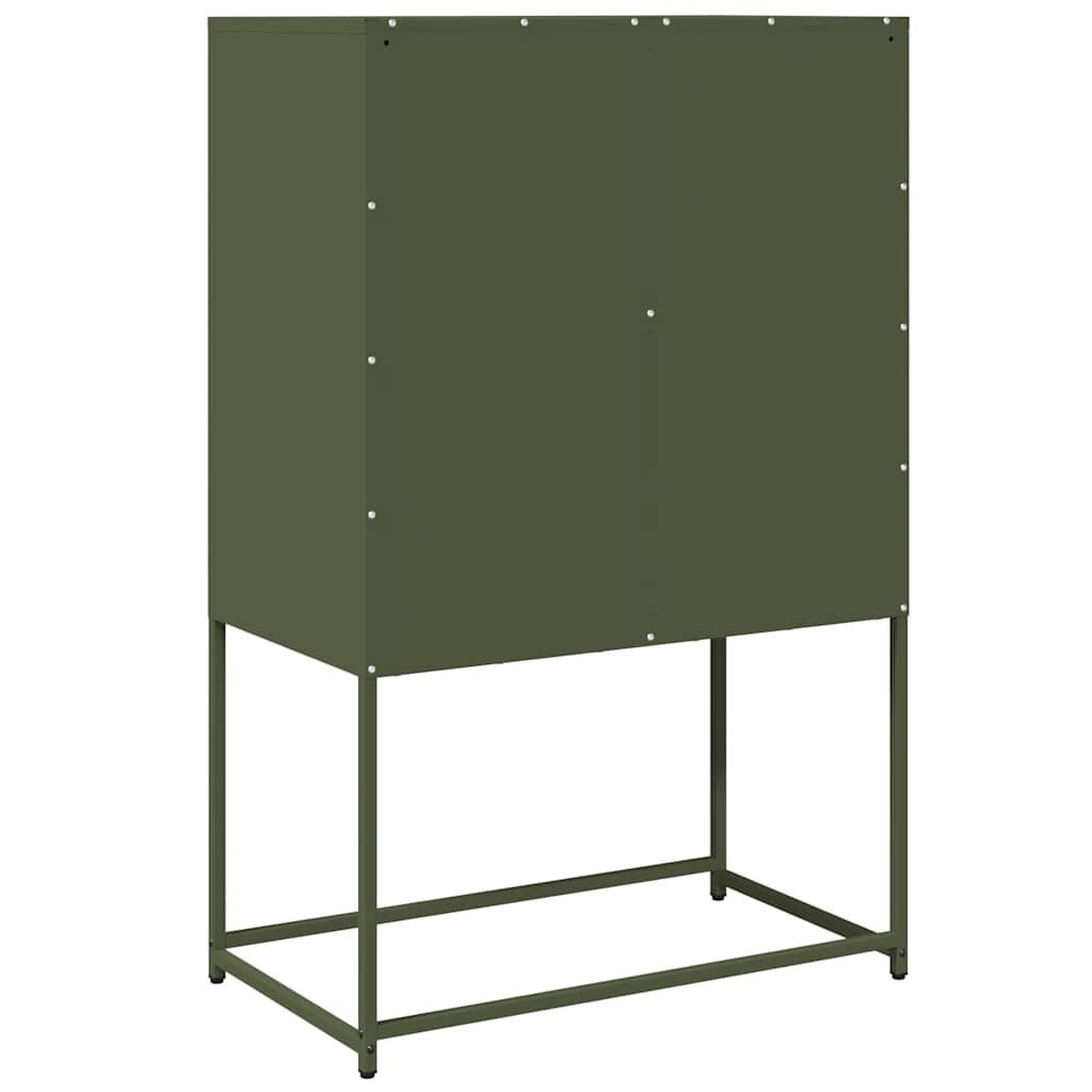 vidaXL Highboard Ελαιοπράσινο 68x39x107 cm Ατσάλι