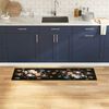 vidaXL Χαλί Κουζίνας Floral Λουλούδια 45 x 150 cm Βελούδο