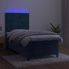 vidaXL &Kappa;&rho;&epsilon;&beta;ά&tau;&iota; Boxspring &mu;&epsilon; &Sigma;&tau;&rho;ώ&mu;&alpha; & LED &Sigma;&kappa;. &Mu;&pi;&lambda;&epsilon; 90x200 &epsilon;&kappa;. &Beta;&epsilon;&lambda;&omicron;ύ&delta;&iota;&nu;&omicron;