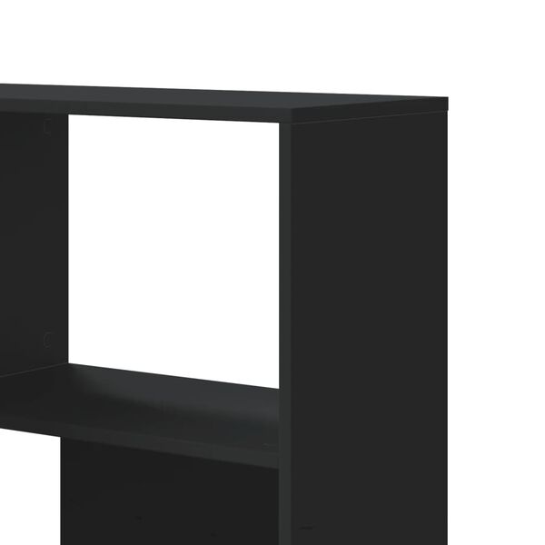 vidaXL Βιβλιοθήκη Γωνιακή 4 Επ. Μαύρο 85x85x140 εκ Επεξεργασμένο Ξύλο