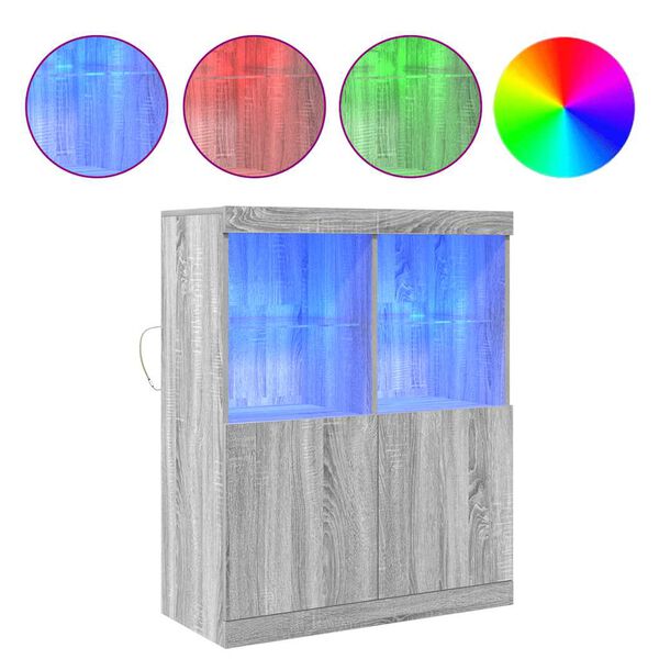 vidaXL Ντουλάπι Γκρι Sonoma 81x37x100 εκ. από Επεξεργασμένο Ξύλο
