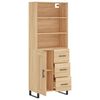 vidaXL Ντουλάπι Sonoma δρυς 69,5 x 34 x 180 εκ. από Επεξεργασμένο Ξύλο
