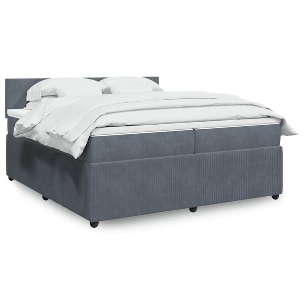 vidaXL &Kappa;&rho;&epsilon;&beta;ά&tau;&iota; Boxspring &mu;&epsilon; &Sigma;&tau;&rho;ώ&mu;&alpha; &Sigma;&kappa;&omicron;ύ&rho;&omicron; &Gamma;&kappa;&rho;&iota; 200x200 &epsilon;&kappa;. &Beta;&epsilon;&lambda;&omicron;ύ&delta;&iota;&nu;&omicron;