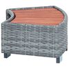 vidaXL Σκαλοπάτι για Σπα Γκρι 92 x 45 x 25 εκ. από Συνθετικό Ρατάν