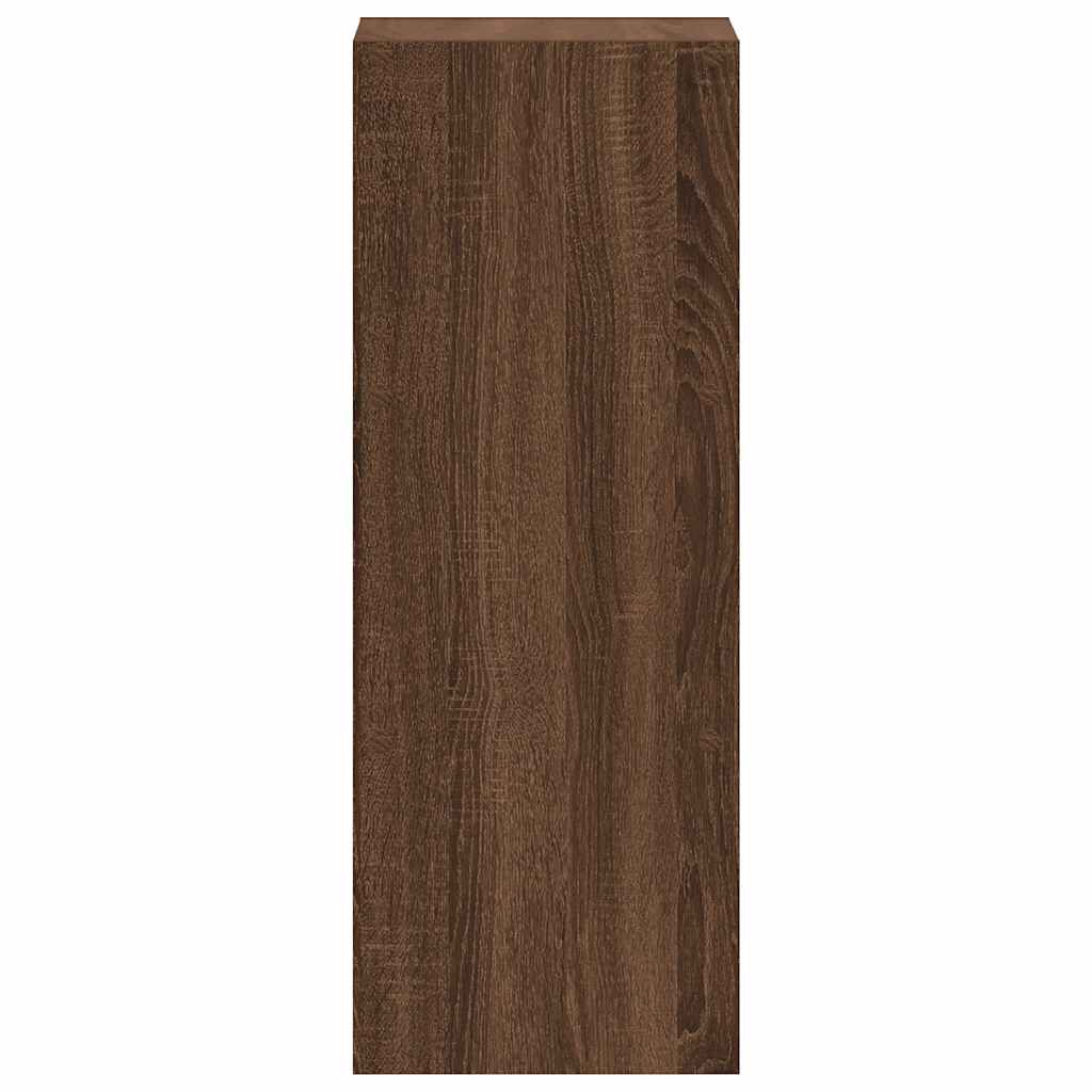 vidaXL Βιβλιοθήκη Στοιβαζόμενα Καφέ Δρυς 30x30x80 εκ. Επεξ. Ξύλο