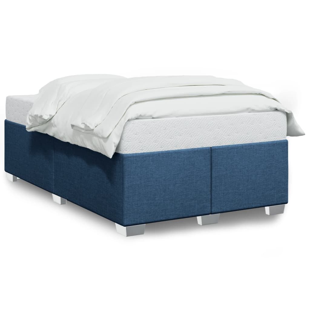 vidaXL Πλαίσιο κρεβατιού χωρίς στρώμα μπλε 120x200cm ύφασμα