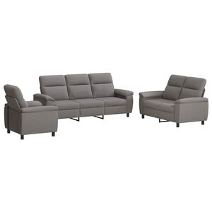 vidaXL &Sigma;&epsilon;&tau; &Kappa;&alpha;&nu;&alpha;&pi;έ 3 pcs Taupe Ύ&phi;&alpha;&sigma;&mu;&alpha;