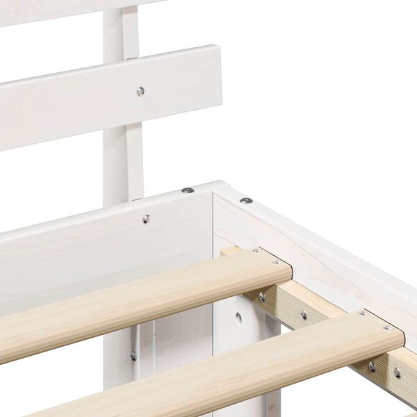 vidaXL Σκελετός Κρεβατιού Λευκό 180 x 200 cm Μασίφ ξύλο πεύκου