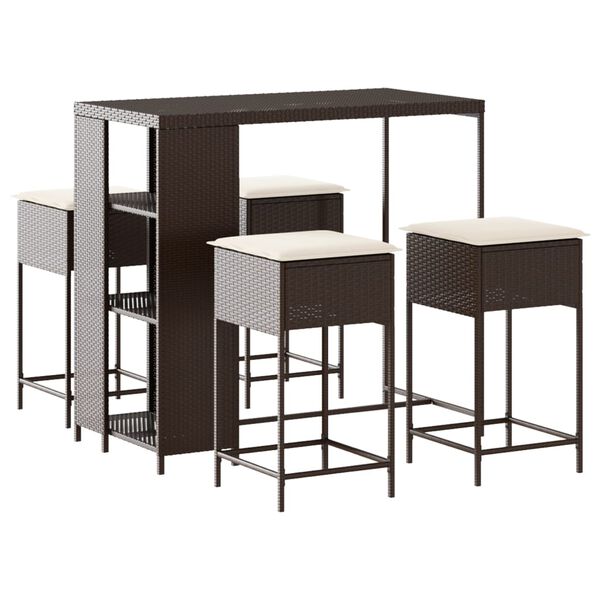 vidaXL &Sigma;&epsilon;&tau; &Epsilon;&pi;ί&pi;&lambda;&omega;&nu; &Mu;&pi;&alpha;&rho; &Kappa;ή&pi;&omicron;&upsilon; 5 &tau;&epsilon;&mu;. &Kappa;&alpha;&phi;έ &alpha;&pi;ό &Sigma;&upsilon;&nu;&theta;. &Rho;&alpha;&tau;ά&nu; &mu;&epsilon; &Mu;&alpha;&xi;&iota;&lambda;ά&rho;&iota;&alpha;