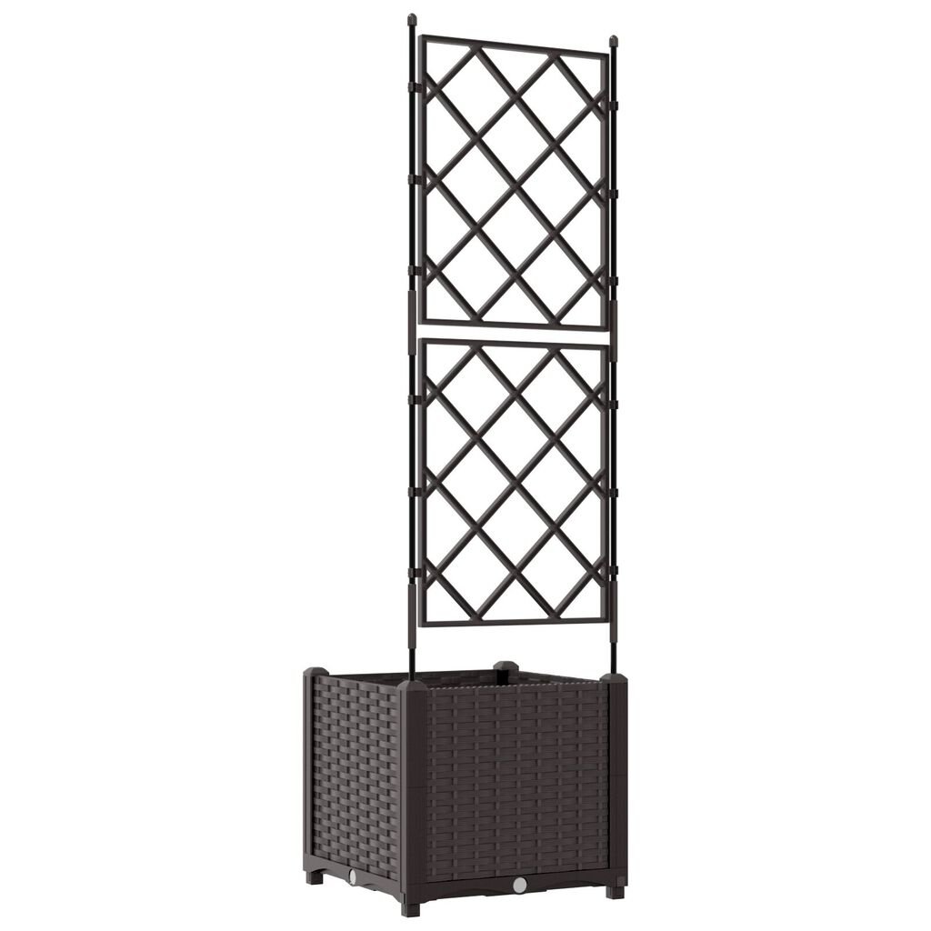 vidaXL Γλάστρα Κήπου με Πλέγμα Καφέ 40x40x143 εκ