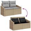 vidaXL Σετ Καναπέ Κήπου 8 pcs Μπεζ και Γκρι 55 x 55 x 37 εκ
