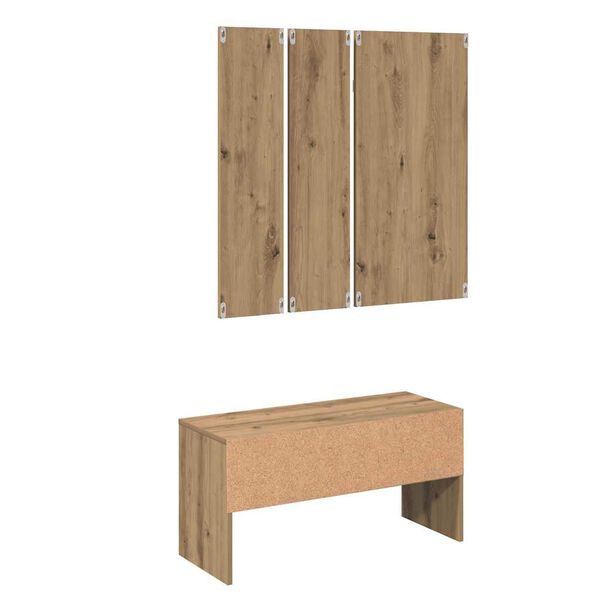 vidaXL σετ επίπλων διαδρόμου Artisan Oak Engineered Wood