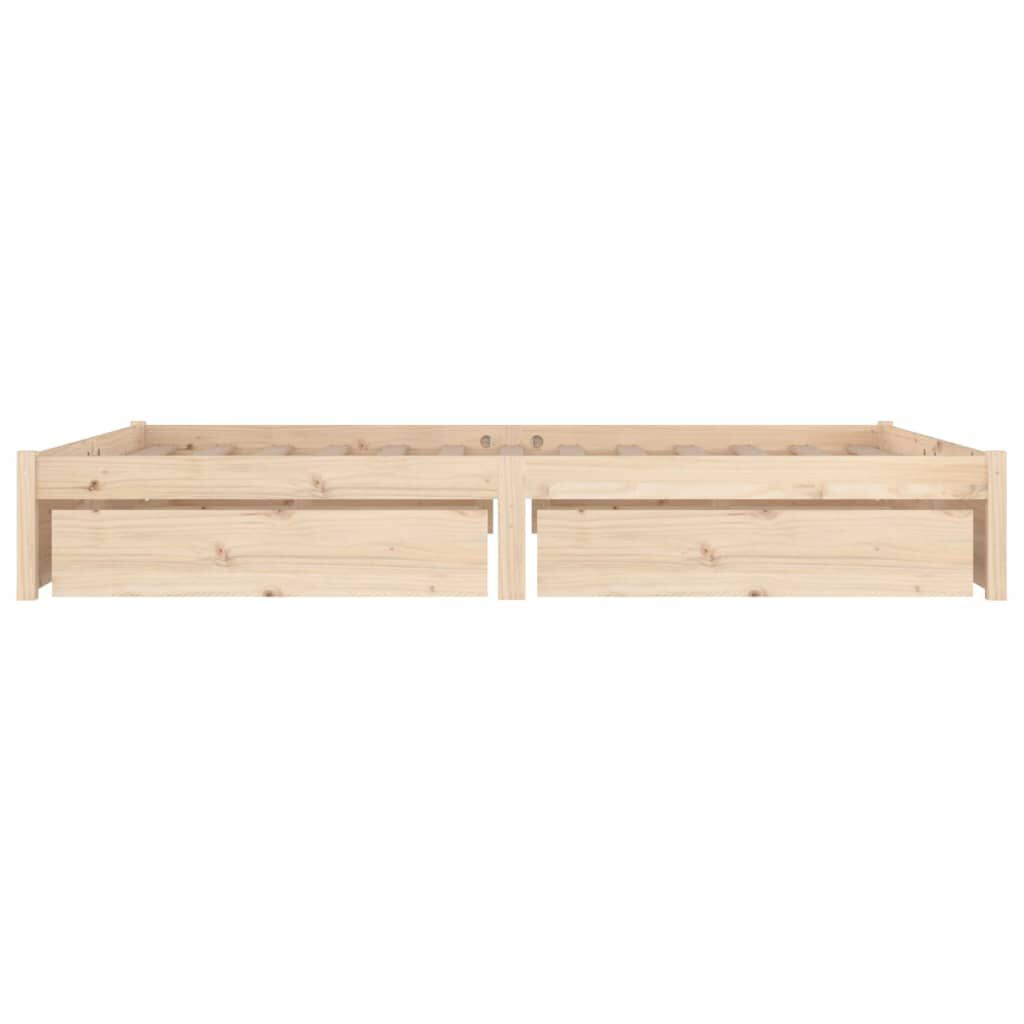 vidaXL Πλαίσιο Κρεβατιού Με Συρτάρια 135 x 190 εκ. Double