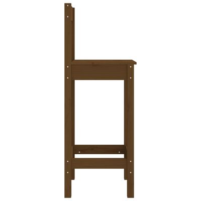 vidaXL Καρέκλες Μπαρ 2 τεμ. Καφέ Μελί 40x41,5x112 εκ Μασίφ Ξύλο Πεύκου