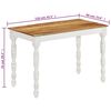 vidaXL Τραπεζαρία 110 x 60 x 76 εκ. από Μασίφ Ξύλο Μάνγκο