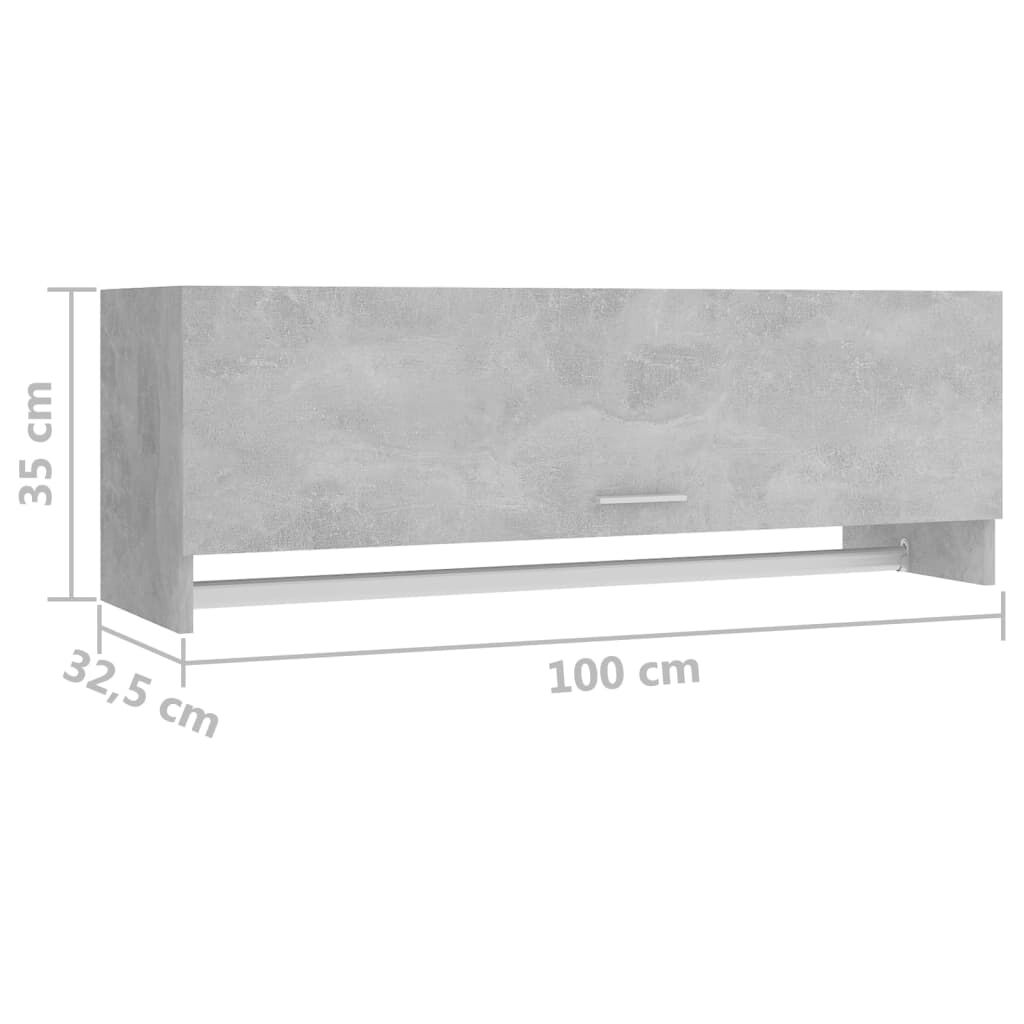 vidaXL Ντουλάπα Γκρι Σκυροδέματος 100 x 32,5 x 35 εκ. από Επεξ. Ξύλο