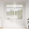 vidaXL Κουρτίνες με κουρτίνες 2 pcs Κρεμ 140x175cm Πολυεστέρας