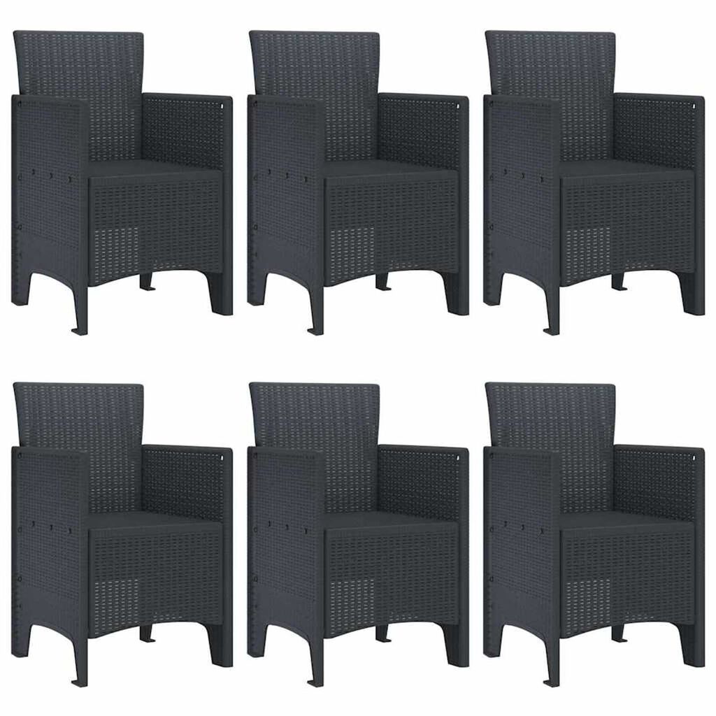 vidaXL Σέτ φαγητού για κήπο 5 pcs Λευκό Rattan Polt