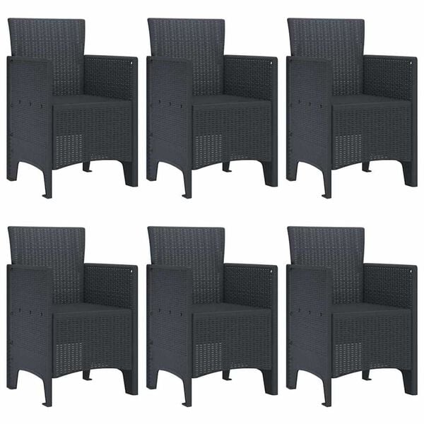 vidaXL Σέτ φαγητού για κήπο 5 pcs Λευκό Rattan Polt
