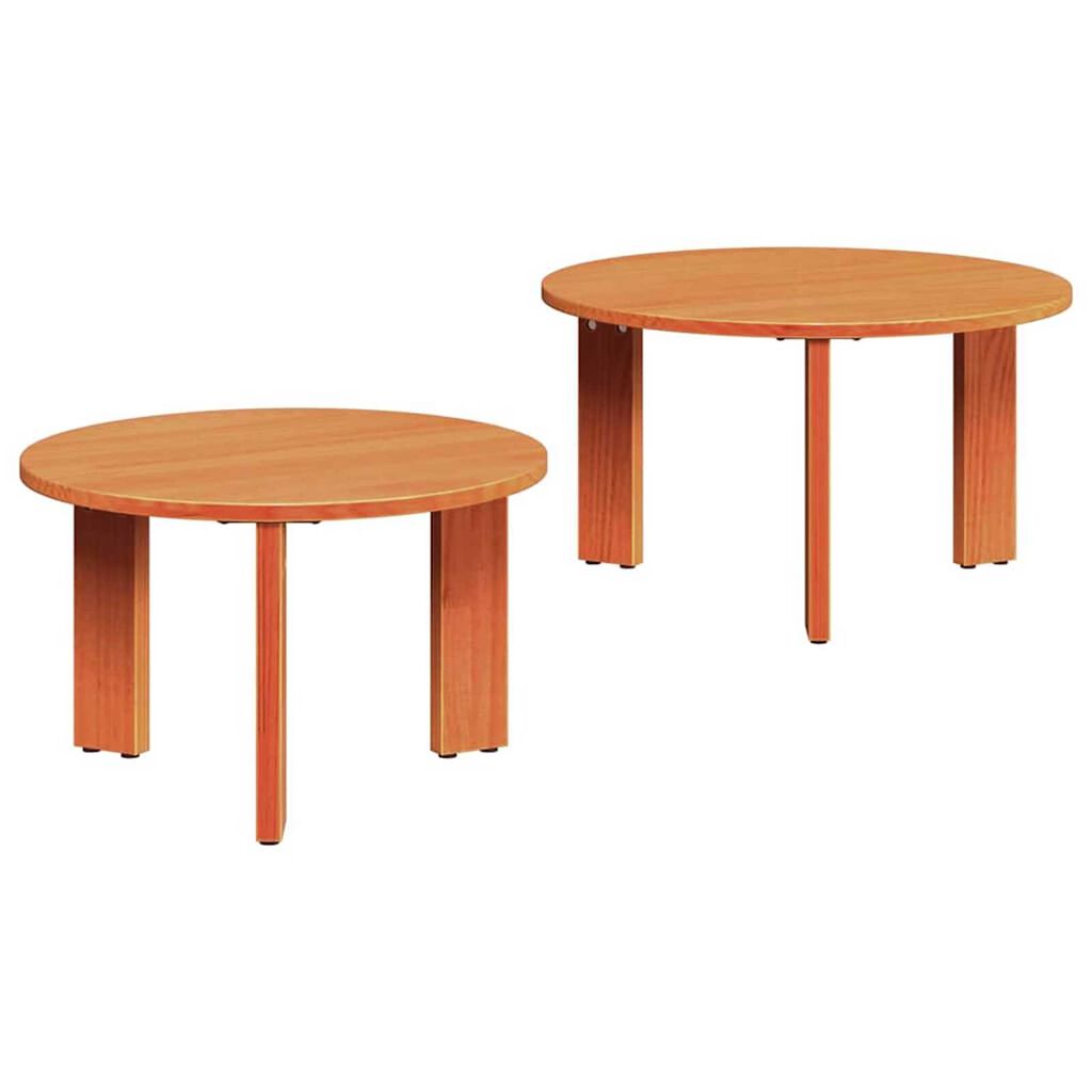 vidaXL Τραπεζάκι σαλονιού 2 pcs Καφέ κεριού 47.5 x 47.5 x 27 εκ.