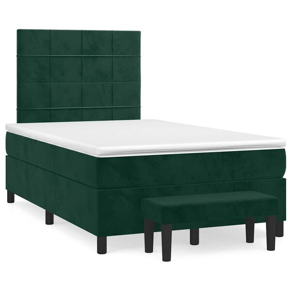 vidaXL &Kappa;&rho;&epsilon;&beta;ά&tau;&iota; Boxspring &mu;&epsilon; &Sigma;&tau;&rho;ώ&mu;&alpha; &Sigma;&kappa;&omicron;ύ&rho;&omicron; &Pi;&rho;ά&sigma;&iota;&nu;&omicron; 120x200&epsilon;&kappa;. &Beta;&epsilon;&lambda;&omicron;ύ&delta;&iota;&nu;&omicron;