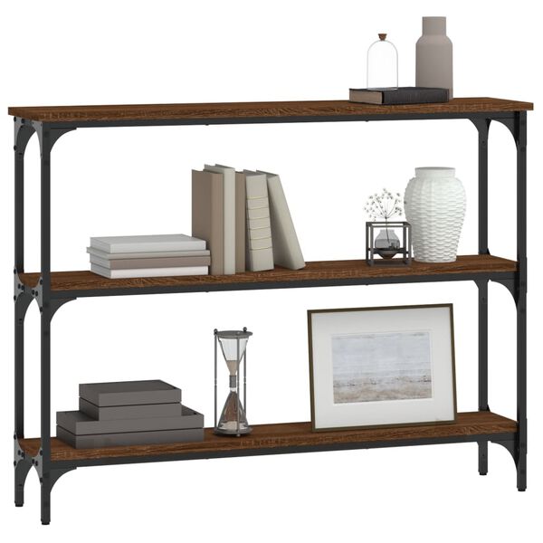 vidaXL Τραπέζι Κονσόλα Καφέ Δρυς 100x22,5x75 εκ. Επεξεργασμένο Ξύλο