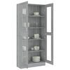 vidaXL Βιτρίνα Γκρι Sonoma 82,5x30,5x185 εκ. από Επεξεργασμένο Ξύλο