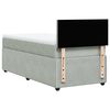 vidaXL Κρεβάτι Boxspring με Στρώμα Ανοιχτό Γκρι 90x200 εκ. Βελούδινο