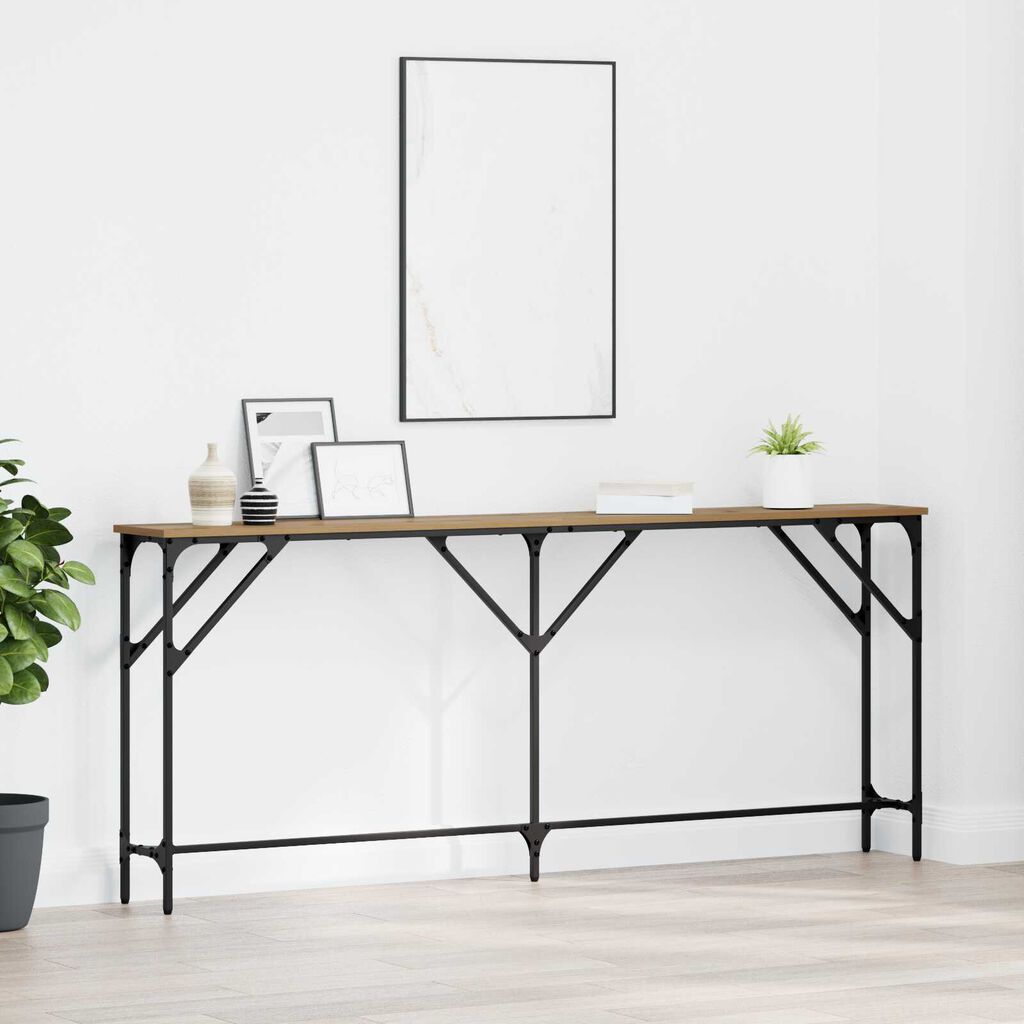 vidaXL Κονσόλα Δρυός 180x23x75 εκ. Τεχνικώς Επεξεργασμένο Ξύλο