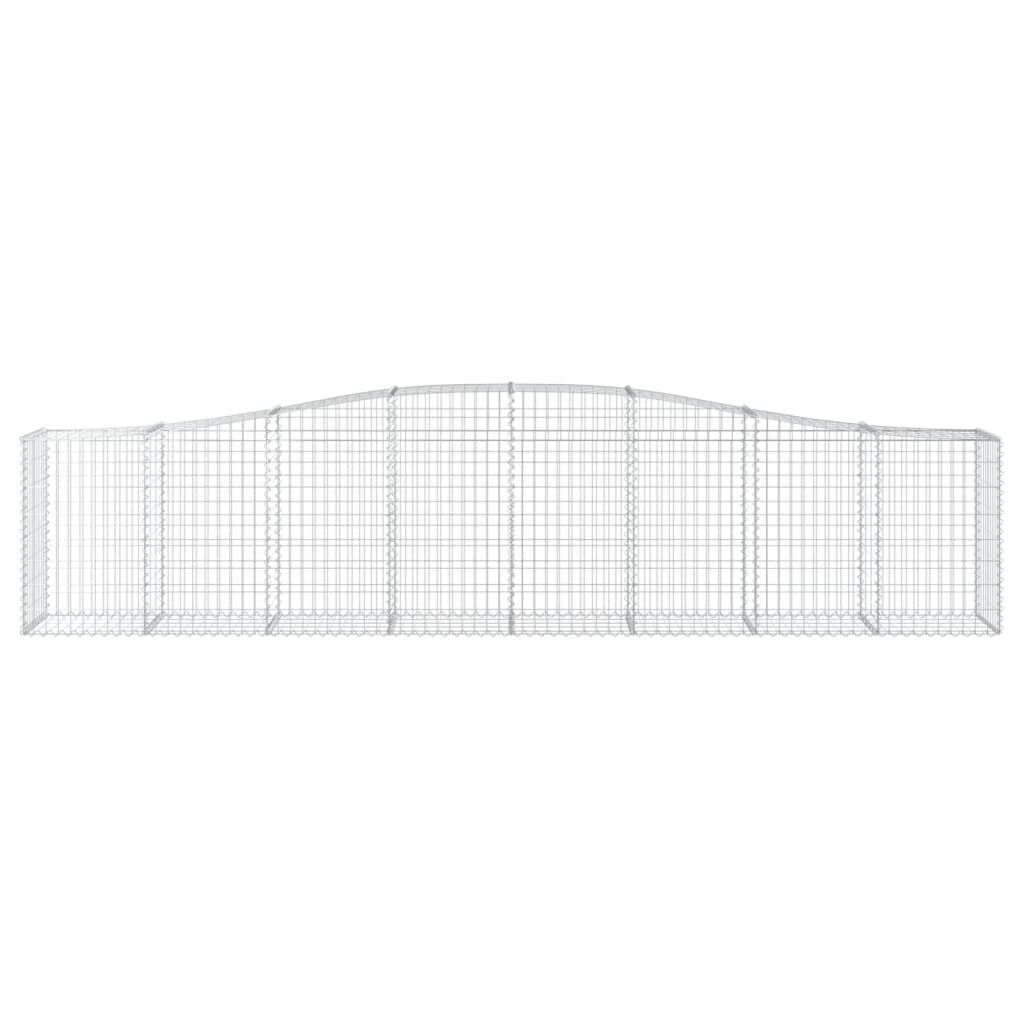 vidaXL Συρματοκιβώτια Τοξωτά 9 τεμ. 400x50x80/100 εκ. Γαλβαν. Ατσάλι