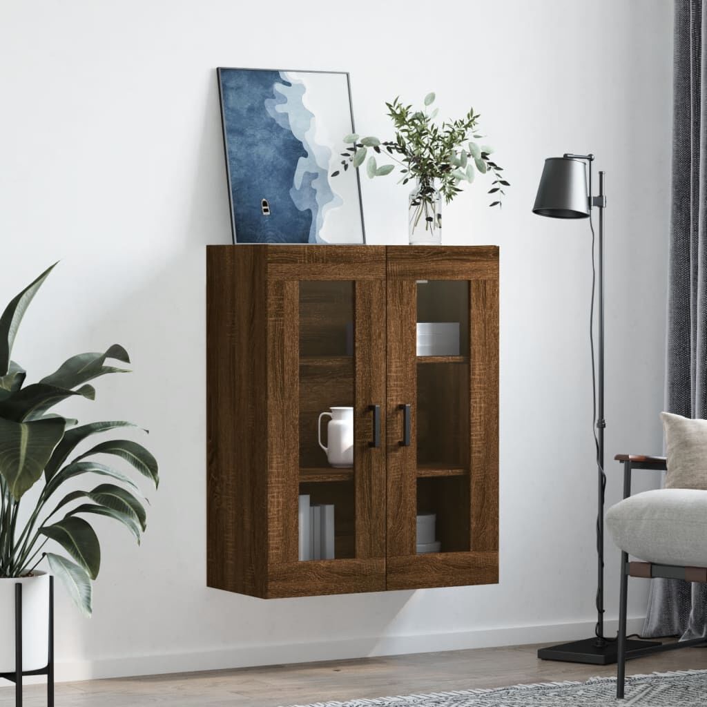 vidaXL Ντουλάπι Τοίχου Καφέ Δρυς 69,5 x 34 x 90 εκ.