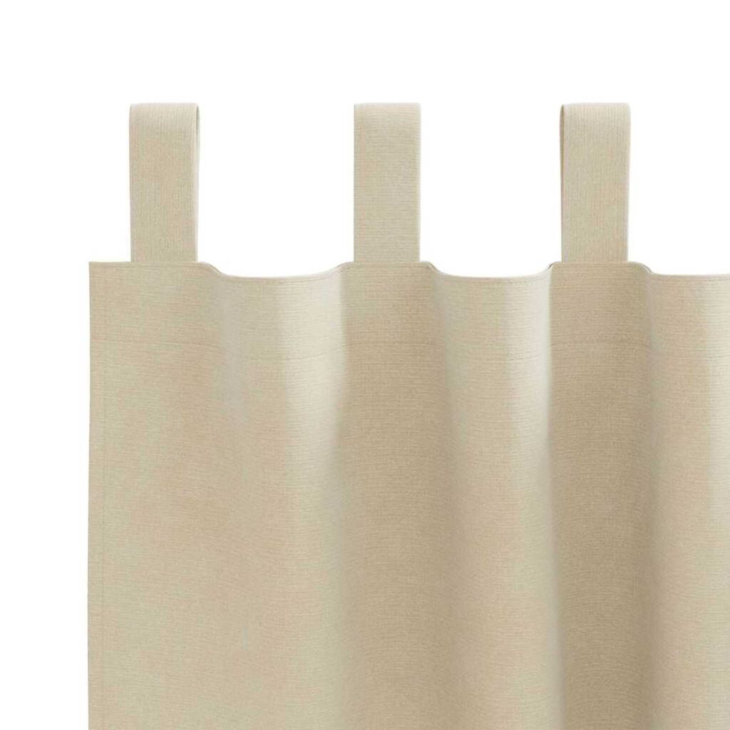 vidaXL Κουρτίνες με κουρτίνες 2 pcs Κρεμ 140 x 140 cm Βελούδο
