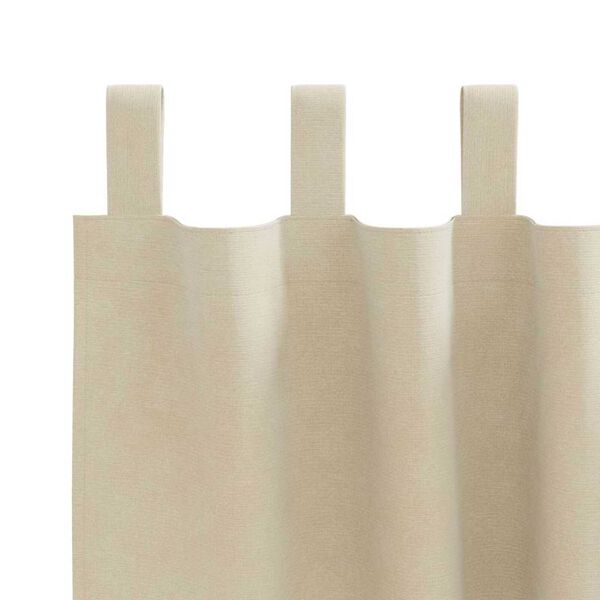vidaXL Κουρτίνες με κουρτίνες 2 pcs Κρεμ 140 x 140 cm Βελούδο