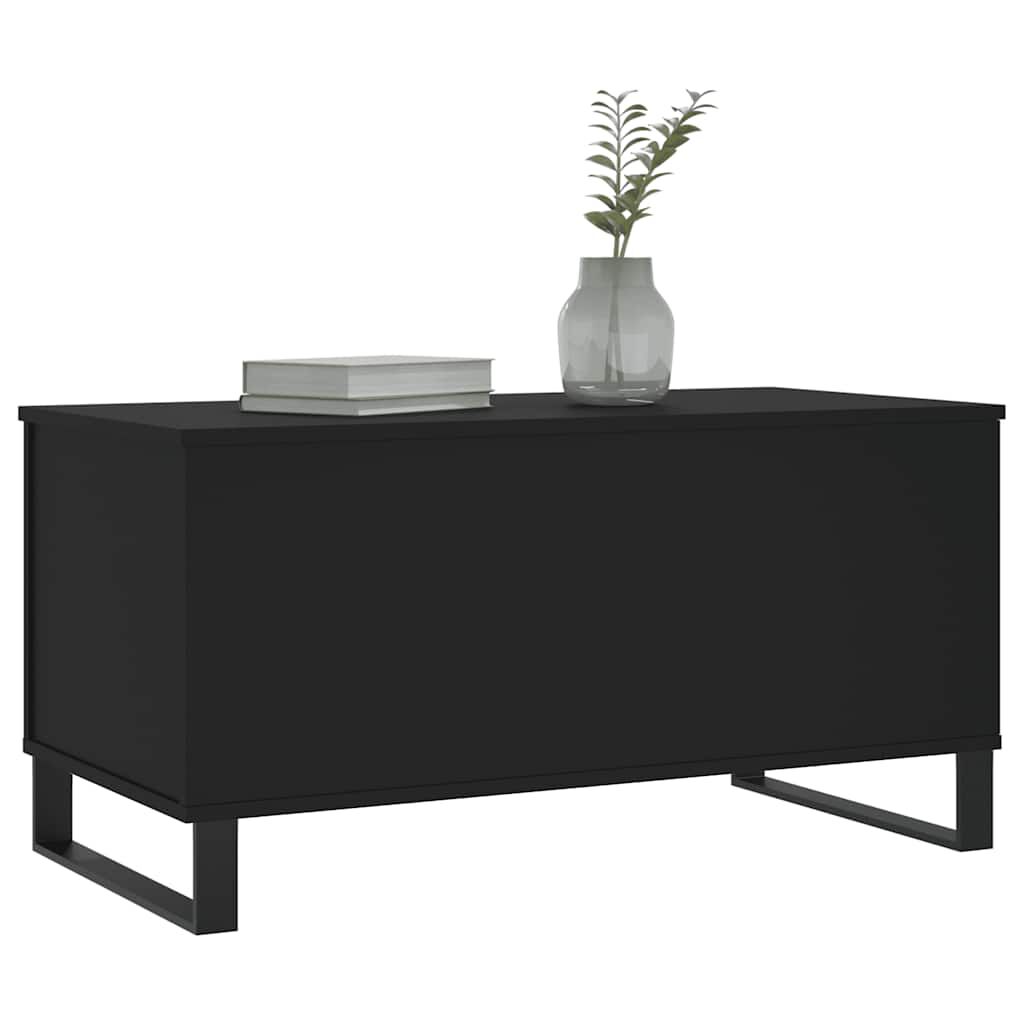 vidaXL Τραπεζάκι Σαλονιού Μαύρο 90x44,5x45 εκ. Επεξεργασμένο Ξύλο