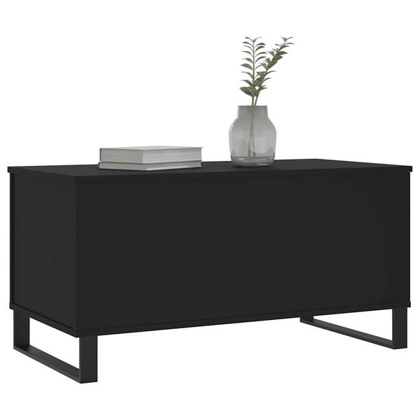 vidaXL Τραπεζάκι Σαλονιού Μαύρο 90x44,5x45 εκ. Επεξεργασμένο Ξύλο