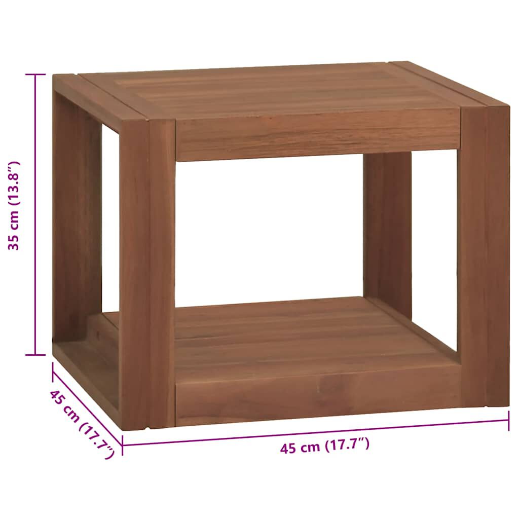 vidaXL Έπιπλο Μπάνιου Επιτοίχιο 45 x 45 x 35 εκ. από Μασίφ Ξύλο Teak