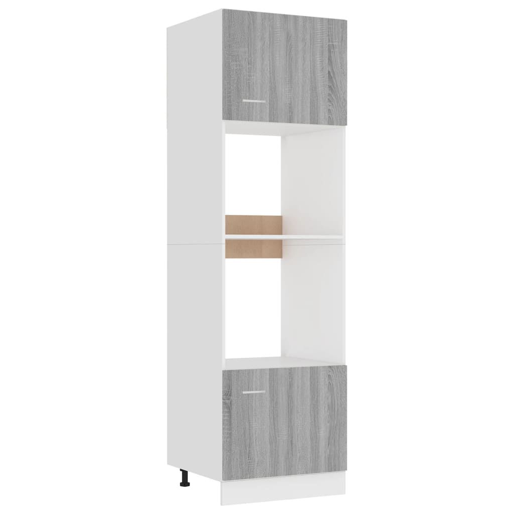 vidaXL Ντουλάπι Φ. Μικροκιμάτων Lyon Γκρι Sonoma 60x57x207εκ.