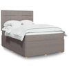 vidaXL &Kappa;&rho;&epsilon;&beta;ά&tau;&iota; Boxspring &mu;&epsilon; &Sigma;&tau;&rho;ώ&mu;&alpha; Taupe 160x200 &epsilon;&kappa;. &Upsilon;&phi;&alpha;&sigma;&mu;ά&tau;&iota;&nu;&omicron;