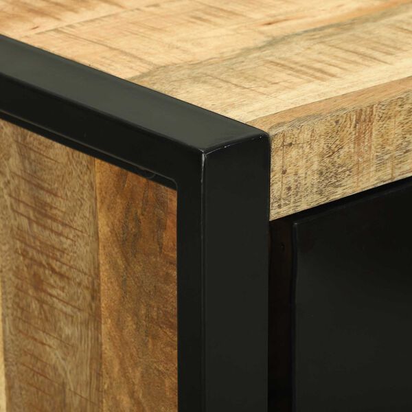 vidaXL Σετ Επίπλων Μπάνιου με ράφι 2 pcs Καστανό Στερεό ξύλο μάνγκο