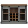 vidaXL Sideboard HALDEN 2 συρόμενες πόρτες γκρι 112x40x80 cm