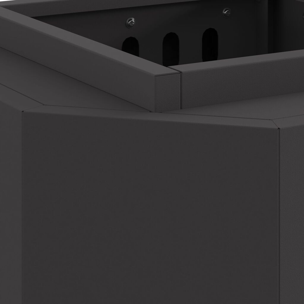 vidaXL Χαμάμ Μαύρο 38x38x51 εκ από Ατσάλι που Δεν Καπνίζει