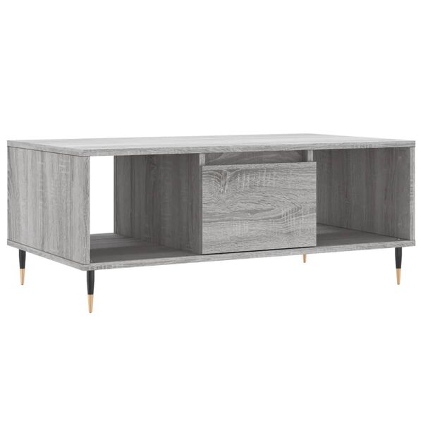 vidaXL Τραπεζάκι Σαλονιού Γκρι Sonoma 90x50x36,5εκ. Επεξεργασμένο Ξύλο
