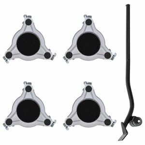 vidaXL Ρόλοι Επίπλων 4 τεμ. με Ανυψωτικό 19x17,5x6 εκ. Ατσάλι 1000 κιλά